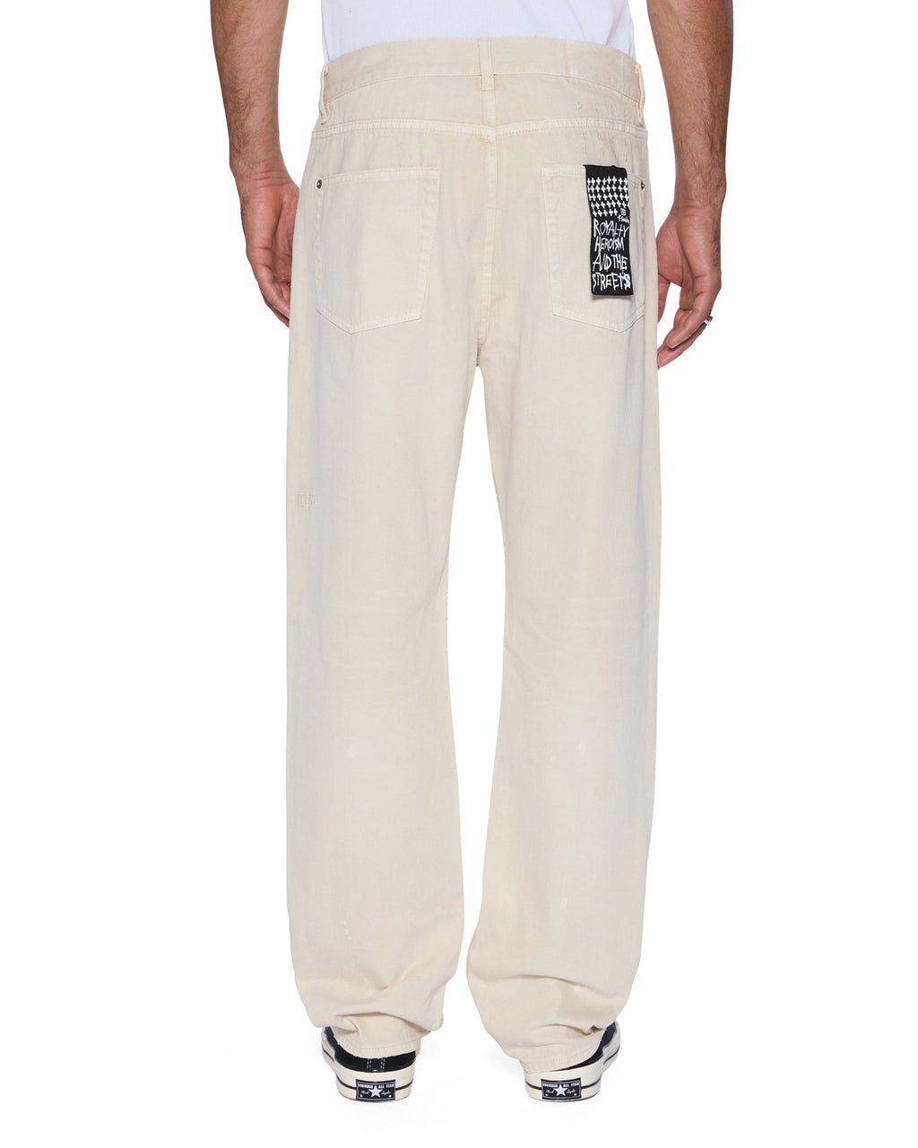 MENS ANTI K IVORY DENIM JEANS