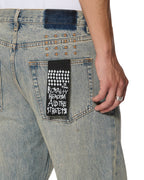 MENS ANTI K STAGELIGHT METALIK DENIM JEANS
