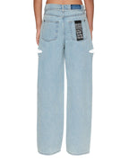 WOMENS BAGGY JEAN ROLLIN KUT OUT DENIM JEANS