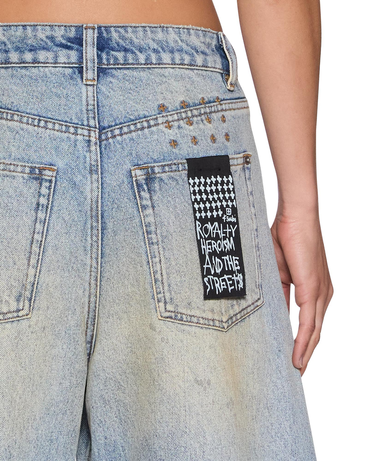 Womens Barrel Jean Field Blue Relaxed Denim Jeans - Denim