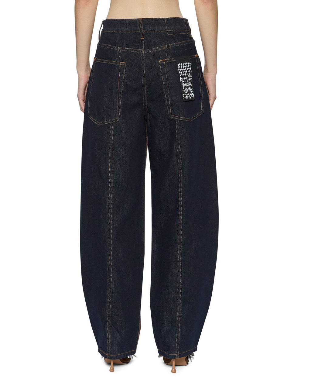 WOMENS BARREL JEAN ORIGINAL SPLICED DENIM JEANS