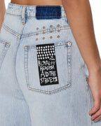 WOMENS BARREL JEAN STATIK DENIM JEANS