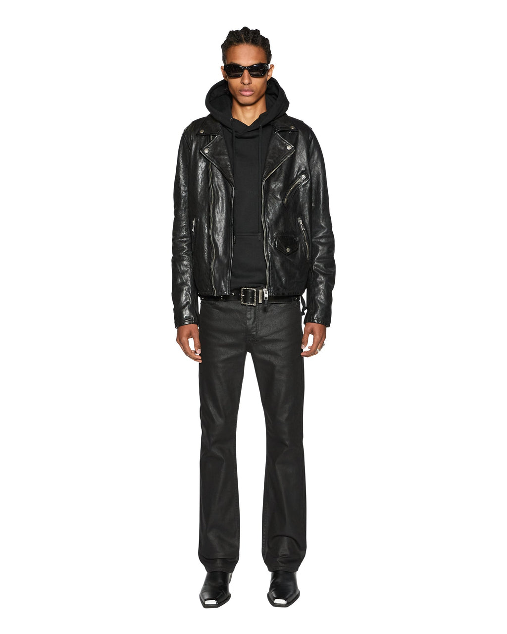 MENS BRONKO BLACK WAX DENIM JEANS