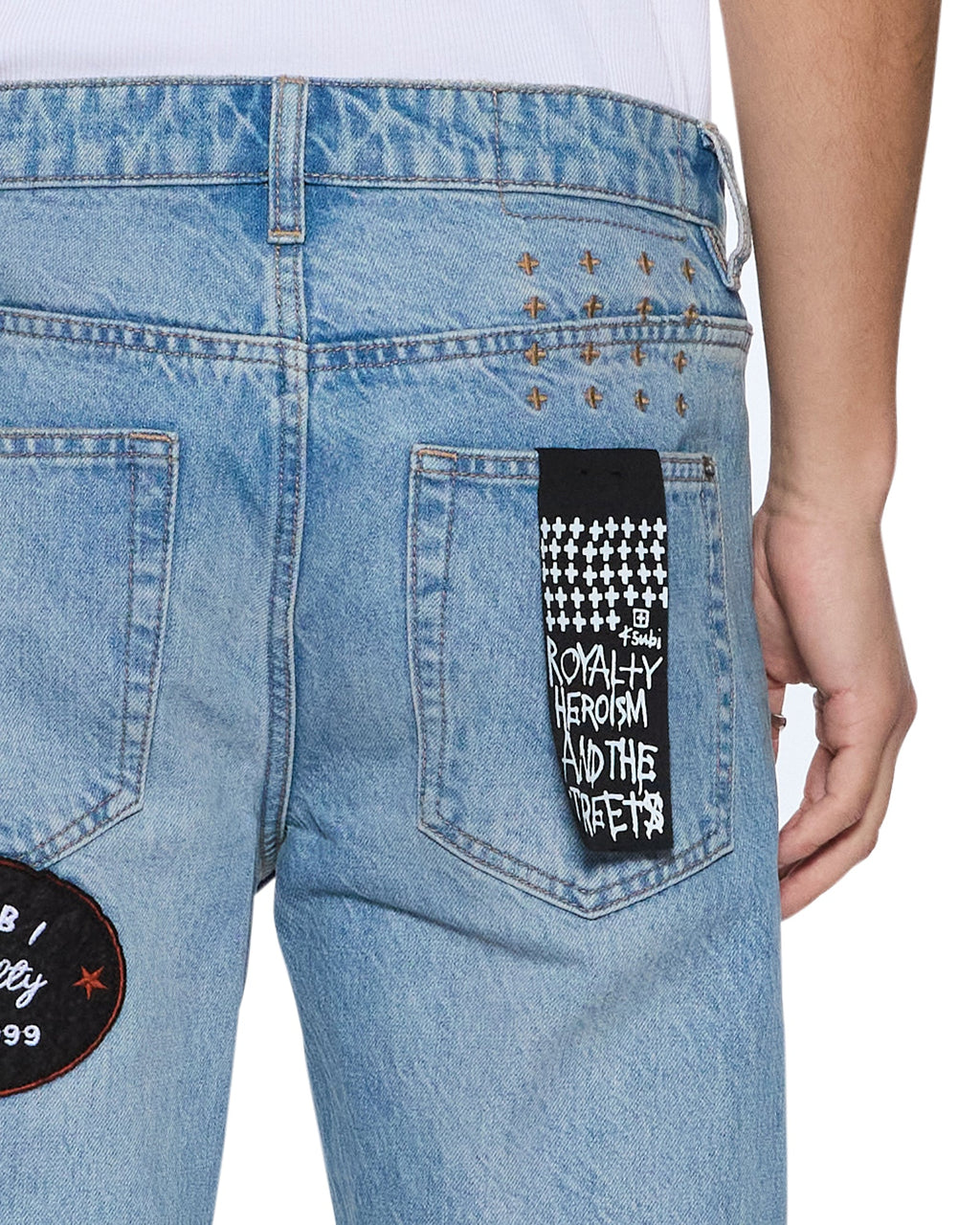 MENS BRONKO TRUE PATCHED DENIM JEANS