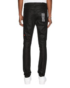 MENS CHITCH BLACK WAX DENIM JEANS