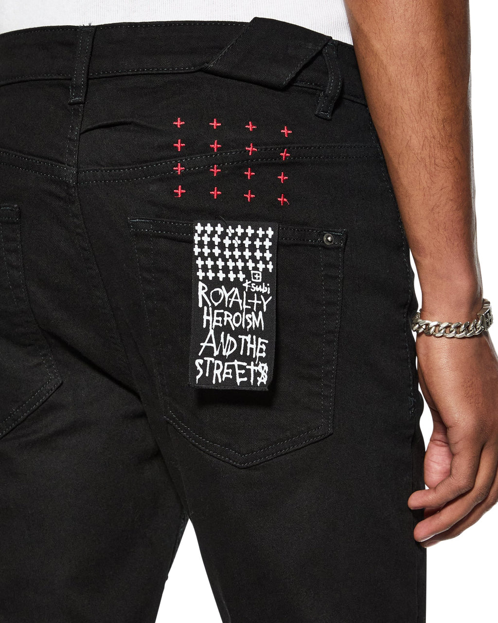 MENS CHITCH LAID BLACK DENIM JEANS