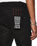 MENS CHITCH LAID BLACK DENIM JEANS