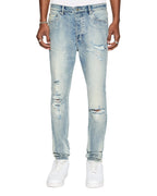 MENS CHITCH PUNK BLUE THRASHED DENIM JEANS