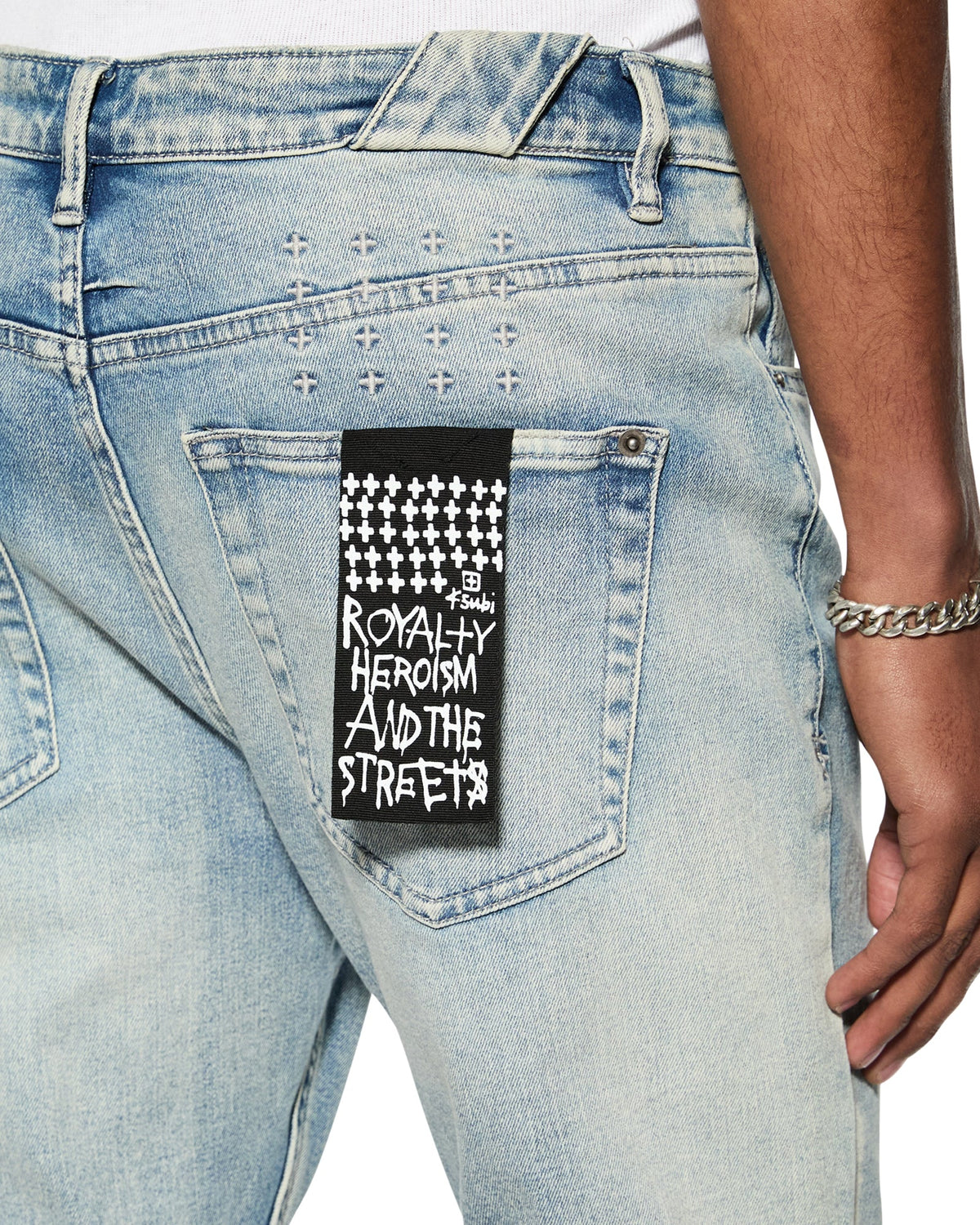 MENS CHITCH PUNK BLUE DENIM JEANS