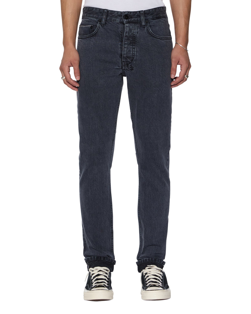 MENS CHITCH SELVEDGE NY BLACK DENIM JEANS