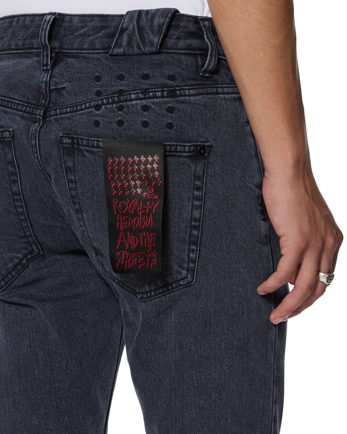 MENS CHITCH SELVEDGE NY BLACK DENIM JEANS