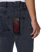 MENS CHITCH SELVEDGE NY BLACK DENIM JEANS