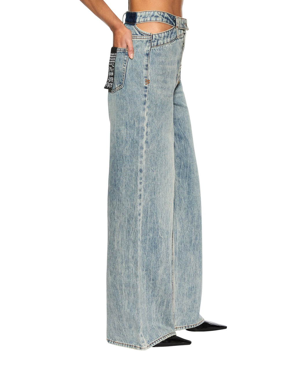Womens Detached Jean Youth Relaxed Denim Jeans - Denim