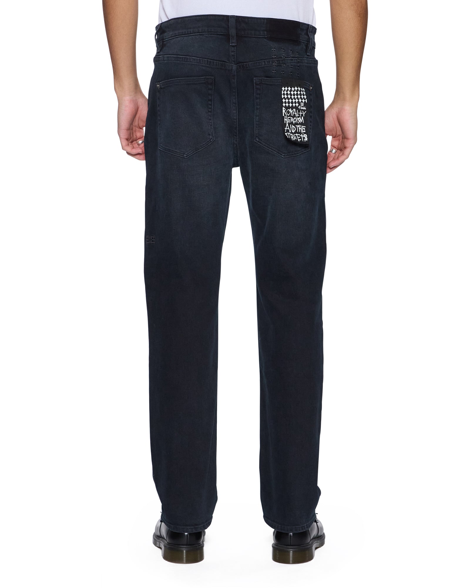 MENS  HAZLOW RINSED RESIN STRAIGHT DENIM JEANS