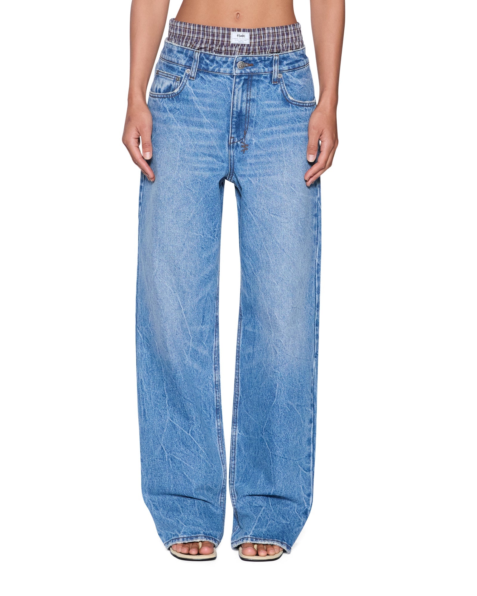 LOW RIDER JEAN LIBERTY BLUE PLAID