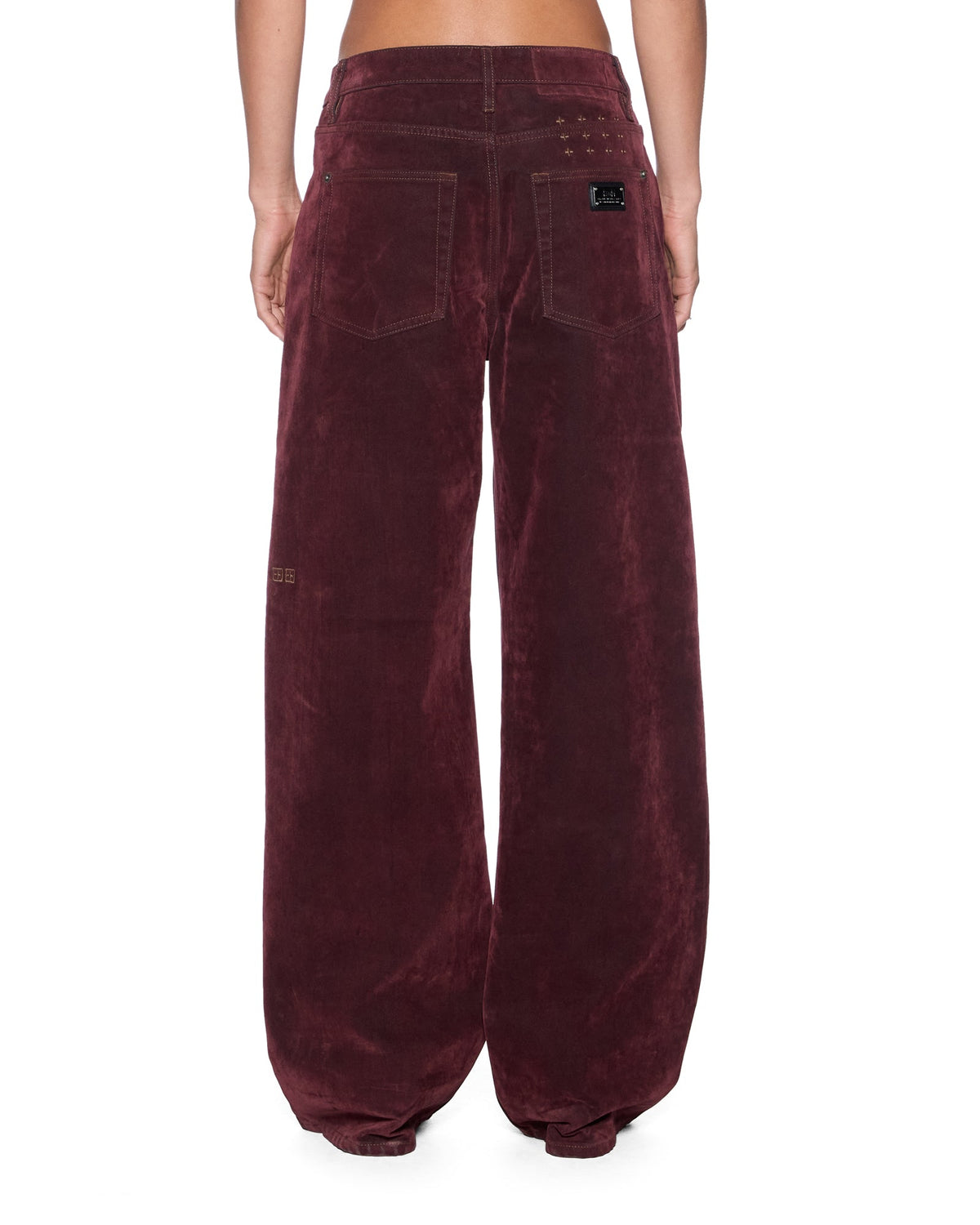 WOMENS LOW RIDER JEAN MERLOT DENIM JEANS