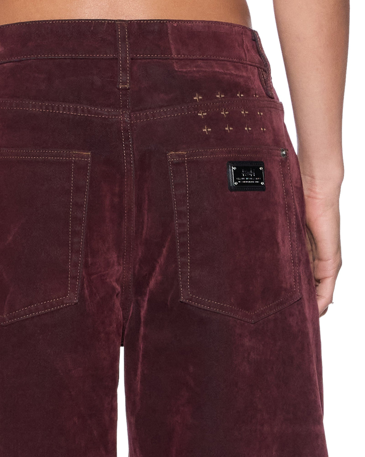 WOMENS LOW RIDER JEAN MERLOT DENIM JEANS