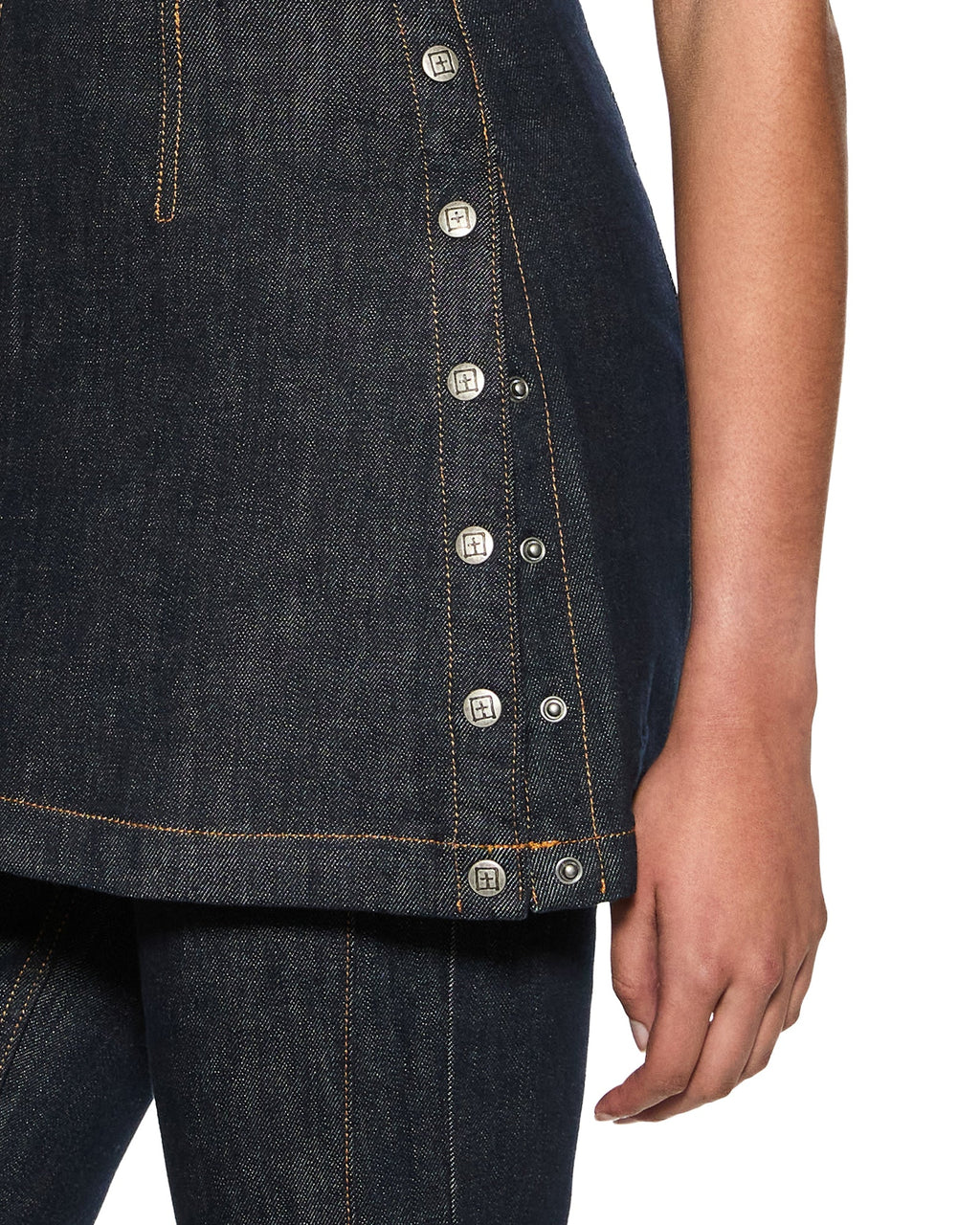 Womens Hotline Dress Original Snaps Fitted Dresses - Denim