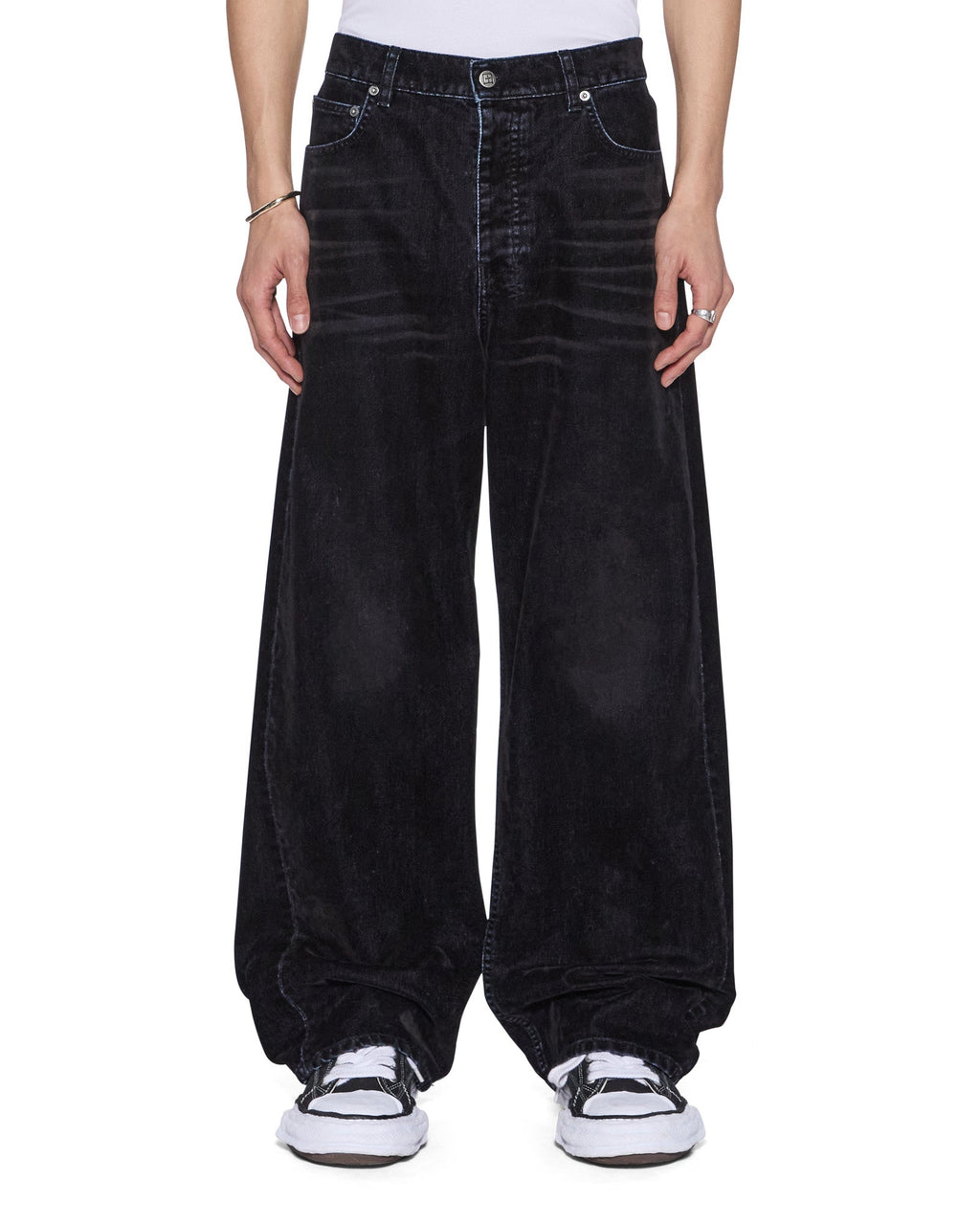 Mens Maxx Black Blur Relaxed Denim Jeans - Black