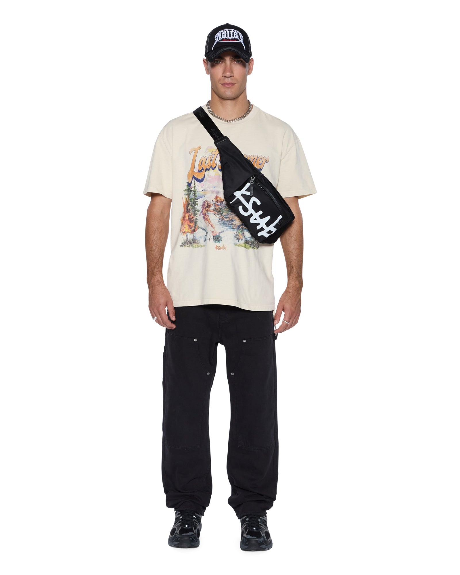 MENS  OPERATOR PANT JASPER BLACK RELAXED DENIM JEANS