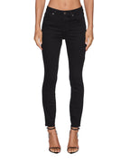 WOMENS SPRAY ON JET BLACK DENIM JEANS