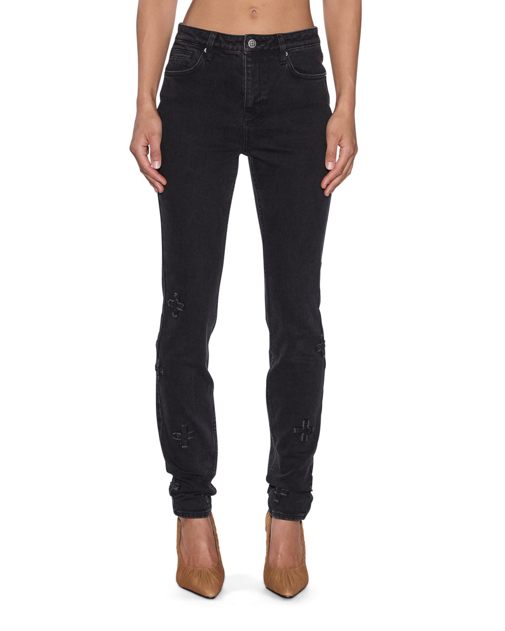 WOMENS SPRAY ON XTRA BLACK KRAFTWERK DENIM JEANS