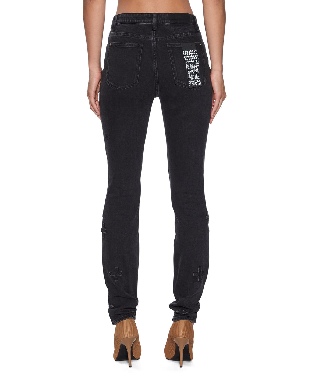 WOMENS SPRAY ON XTRA BLACK KRAFTWERK DENIM JEANS