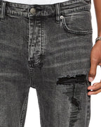 MENS VAN WINKLE ANGST TRASHED DENIM JEANS
