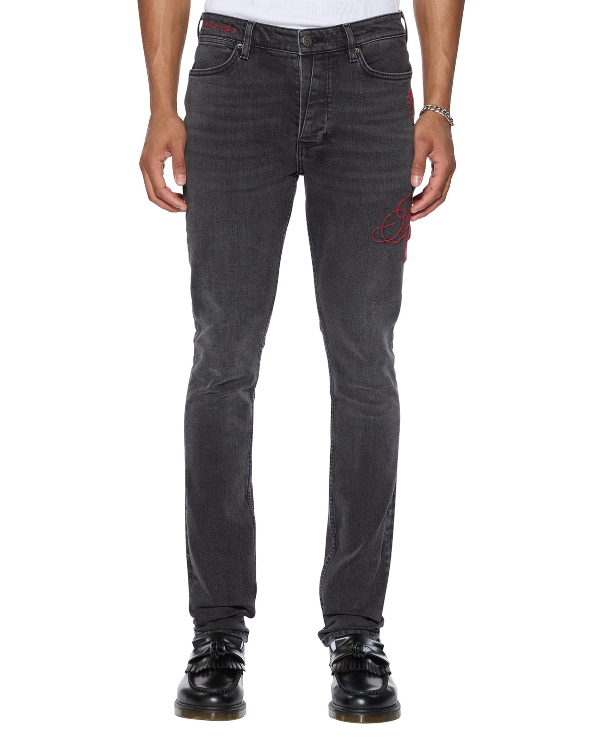 MENS VAN WINKLE BLACK ROKK DENIM JEANS