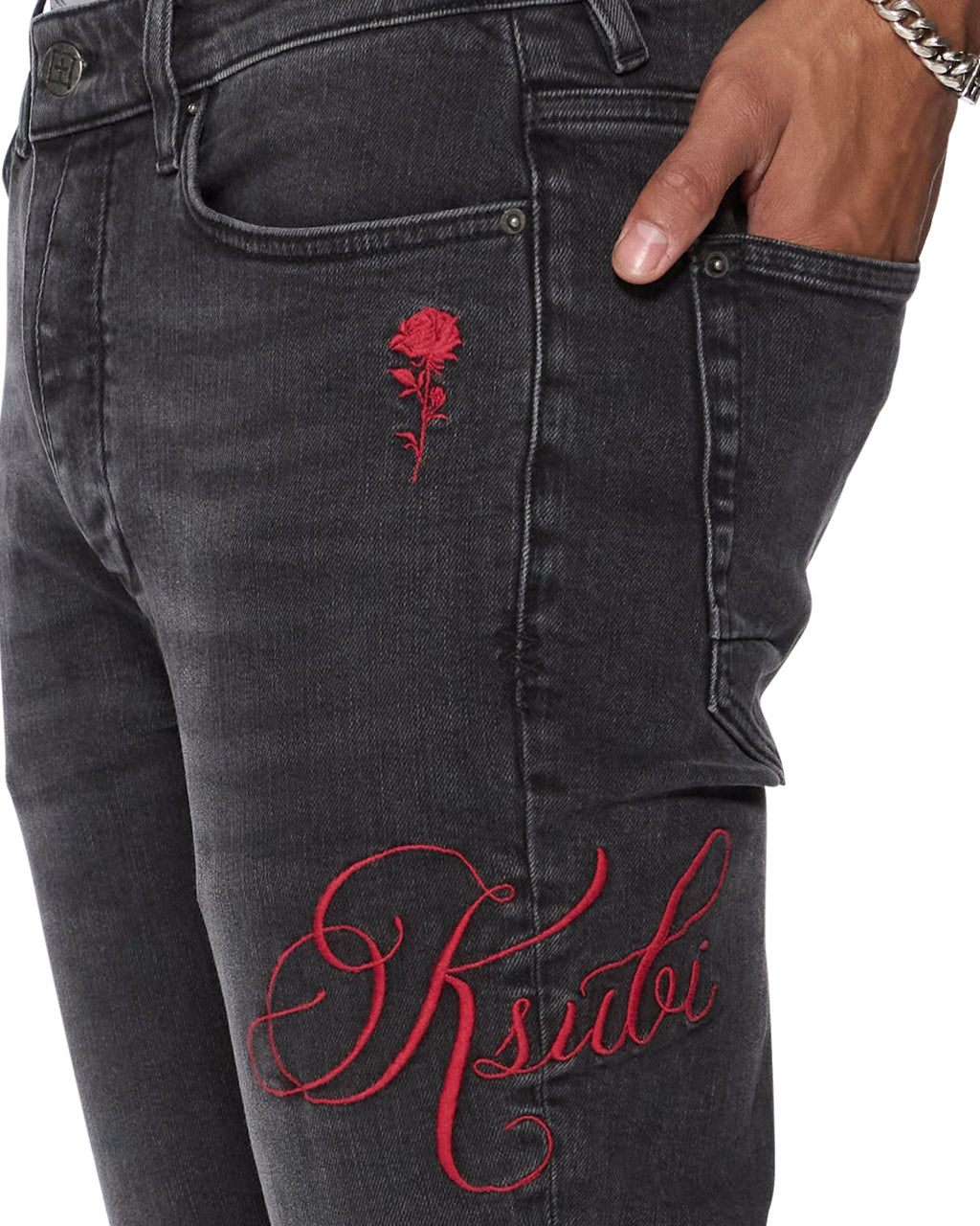 MENS VAN WINKLE BLACK ROKK DENIM JEANS