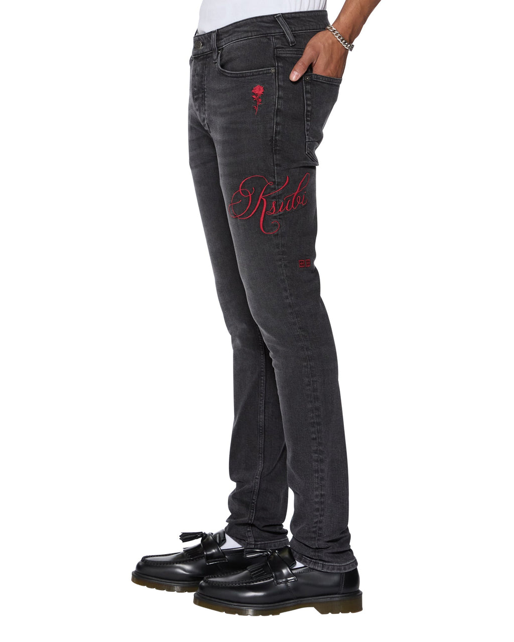 MENS VAN WINKLE BLACK ROKK DENIM JEANS