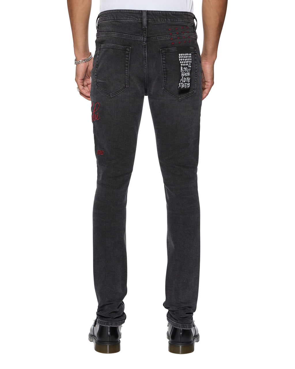 MENS VAN WINKLE BLACK ROKK DENIM JEANS