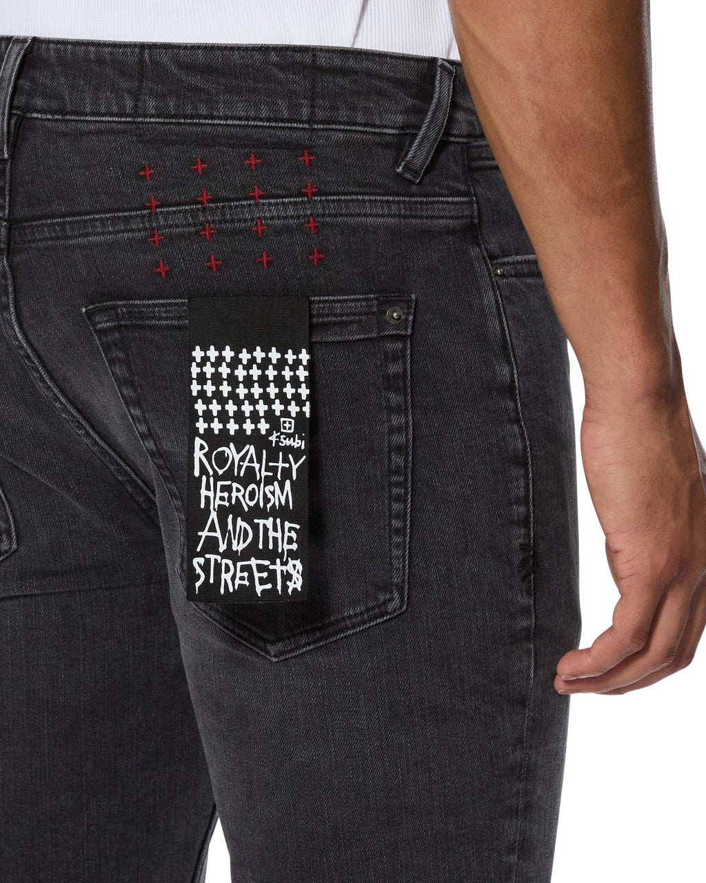 MENS VAN WINKLE BLACK ROKK DENIM JEANS