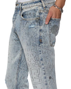 Mens Van Winkle Bunker Blue Noize Skinny Denim Jeans - Denim