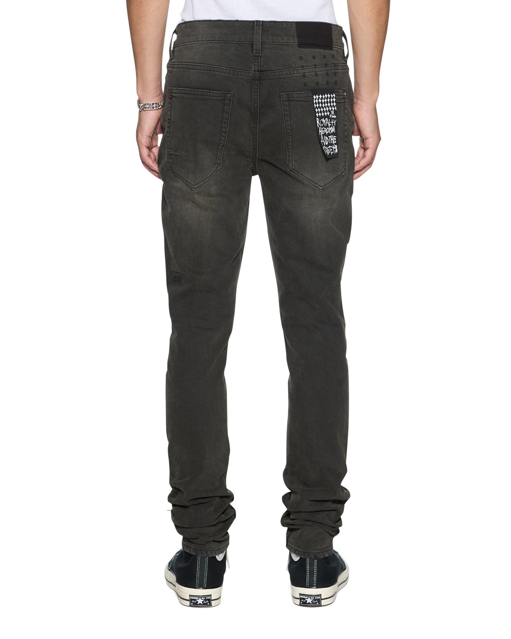 MENS VAN WINKLE GRAPHITE ANGUISH DENIM JEANS