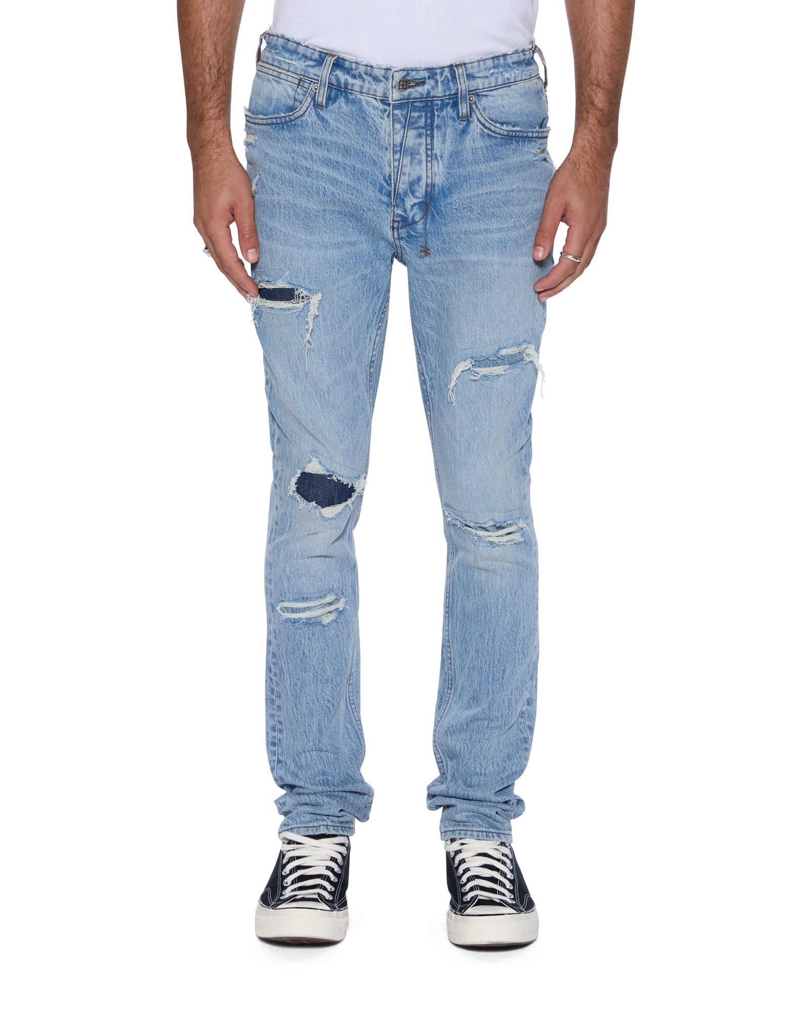 MENS VAN WINKLE PAINTER REPAIR SKINNY DENIM JEANS