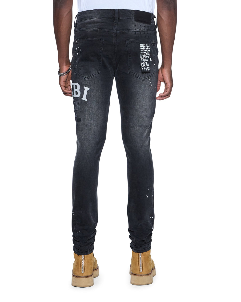 MENS VAN WINKLE POWDER GREY DENIM JEANS