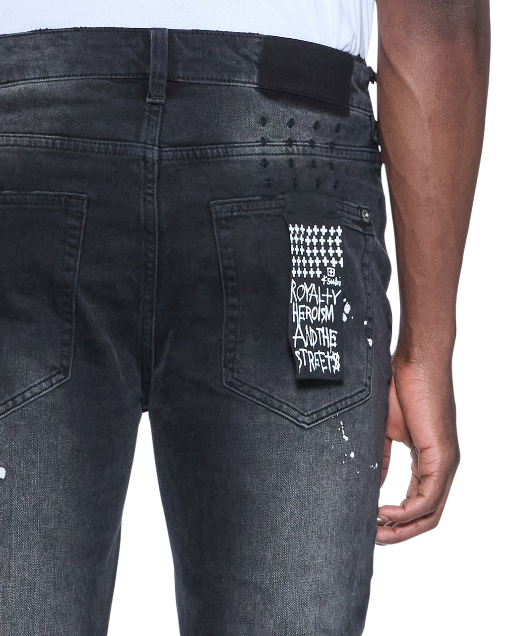 MENS VAN WINKLE POWDER GREY DENIM JEANS