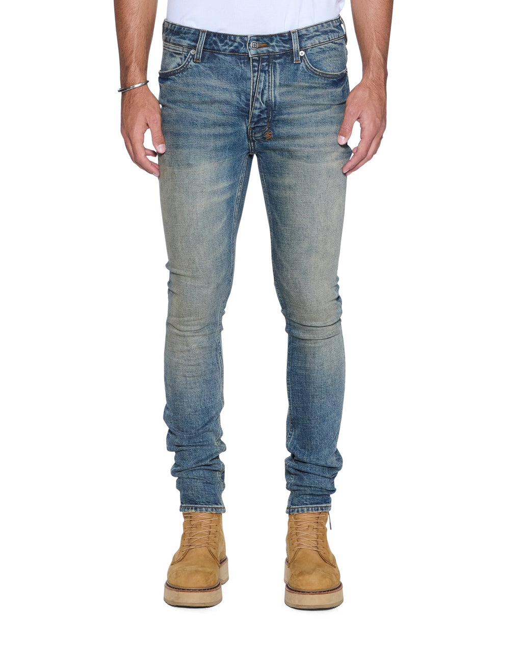 MENS VAN WINKLE RE-UP BLUE DENIM JEANS