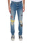 MENS  VAN WINKLE RODEO PATCHED SKINNY DENIM JEANS