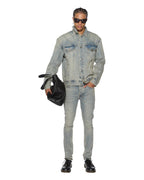 Mens Van Winkle Stagelight Metalik Skinny Denim Jeans - Denim