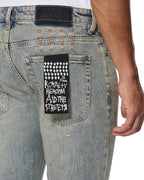 Mens Van Winkle Stagelight Metalik Skinny Denim Jeans - Denim