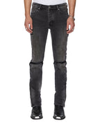 Mens Van Winkle Torqued Chamber Black Skinny Denim Jeans - Black