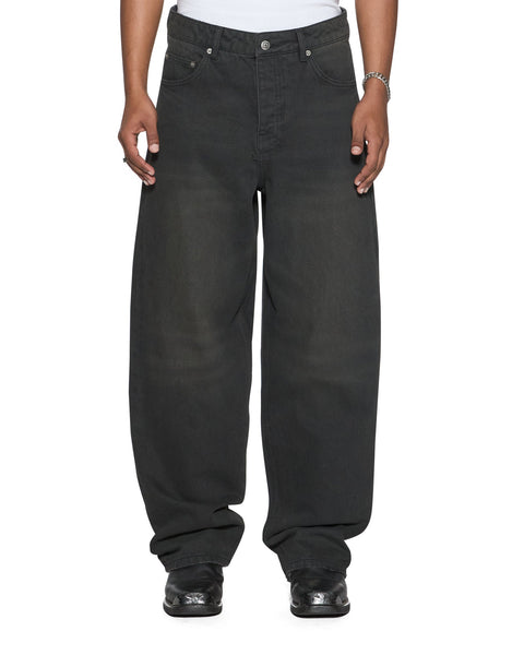 Mens Vorteks Graphite Barrel Leg Denim Jeans | Ksubi ++