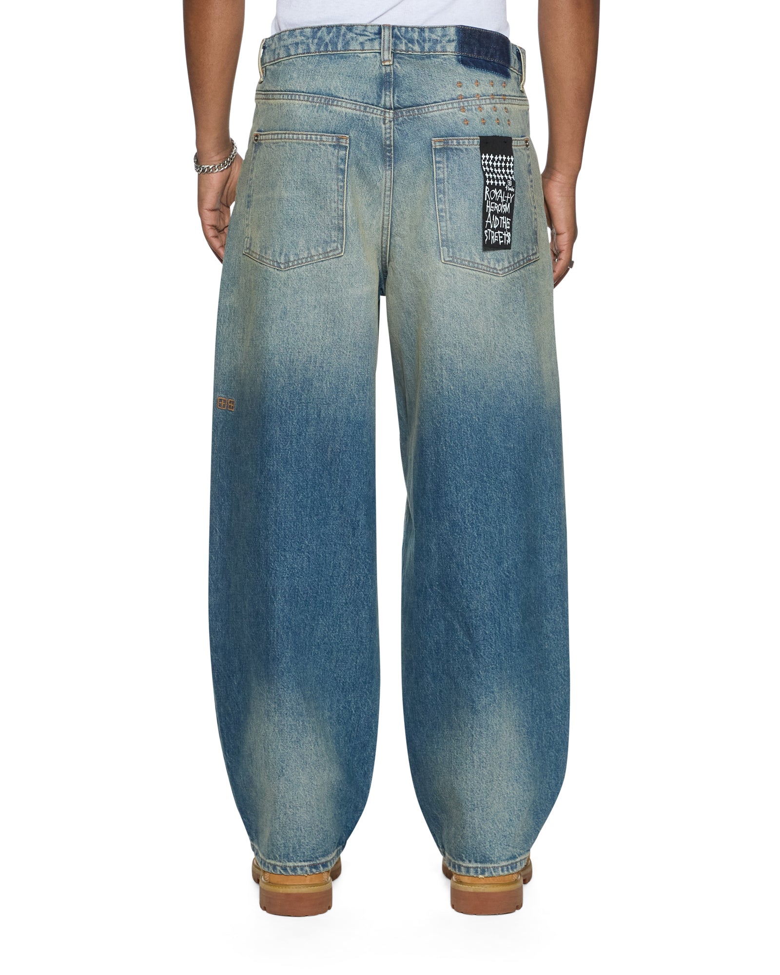 Mens Vorteks Portland Blue Sott Barrel Leg Denim Jeans | Ksubi ++