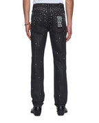 Mens Chitch Backstage Black Metalik Slim Denim Jeans - Black