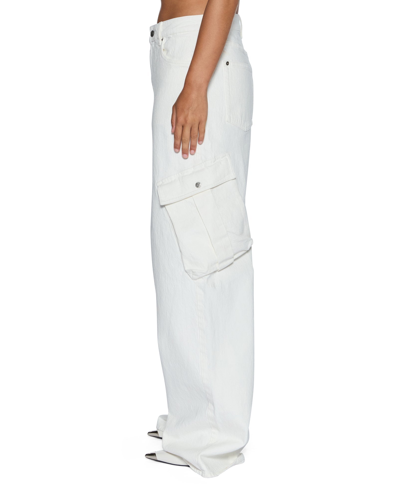 WOMENS  BAGGY JEAN CARGO ECRU BAGGY DENIM JEANS