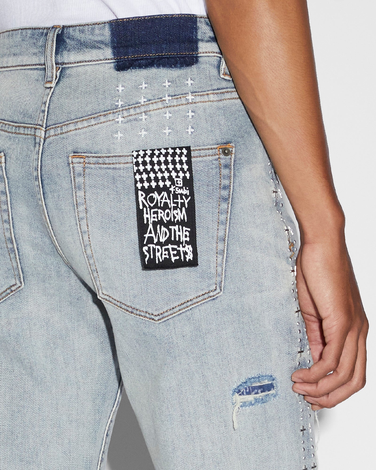 MENS  BRONKO DYANAMITE METAL BOOTCUT DENIM JEANS