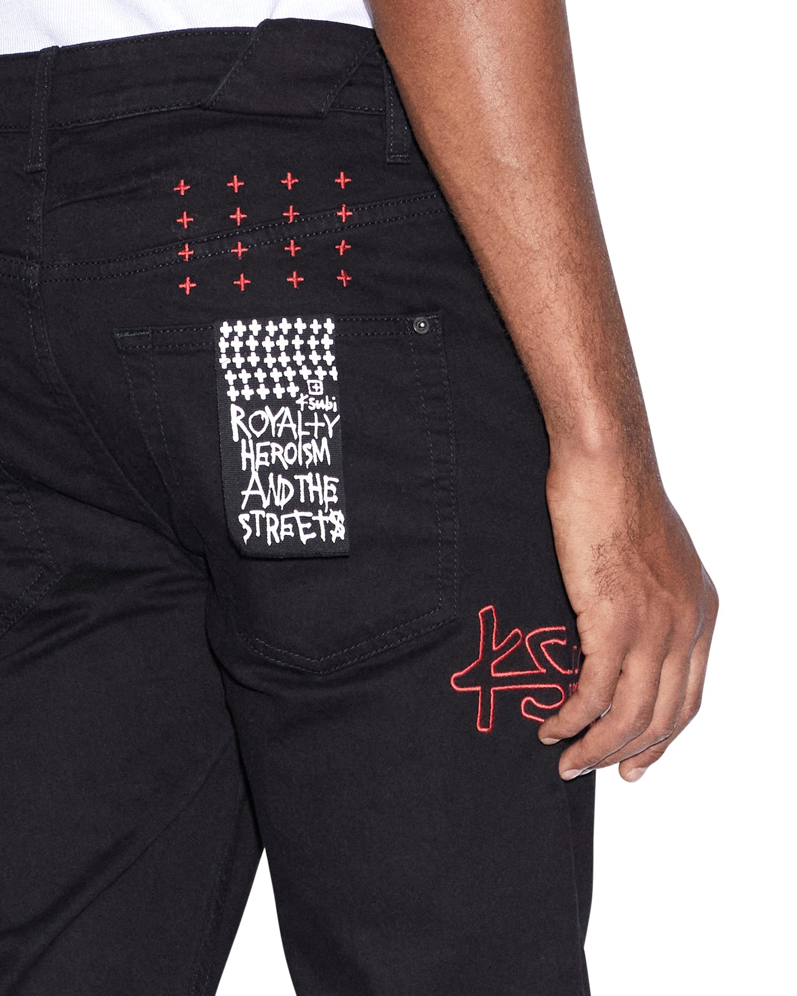 MENS  CHITCH CHICAGO LAID BLACK SLIM DENIM JEANS