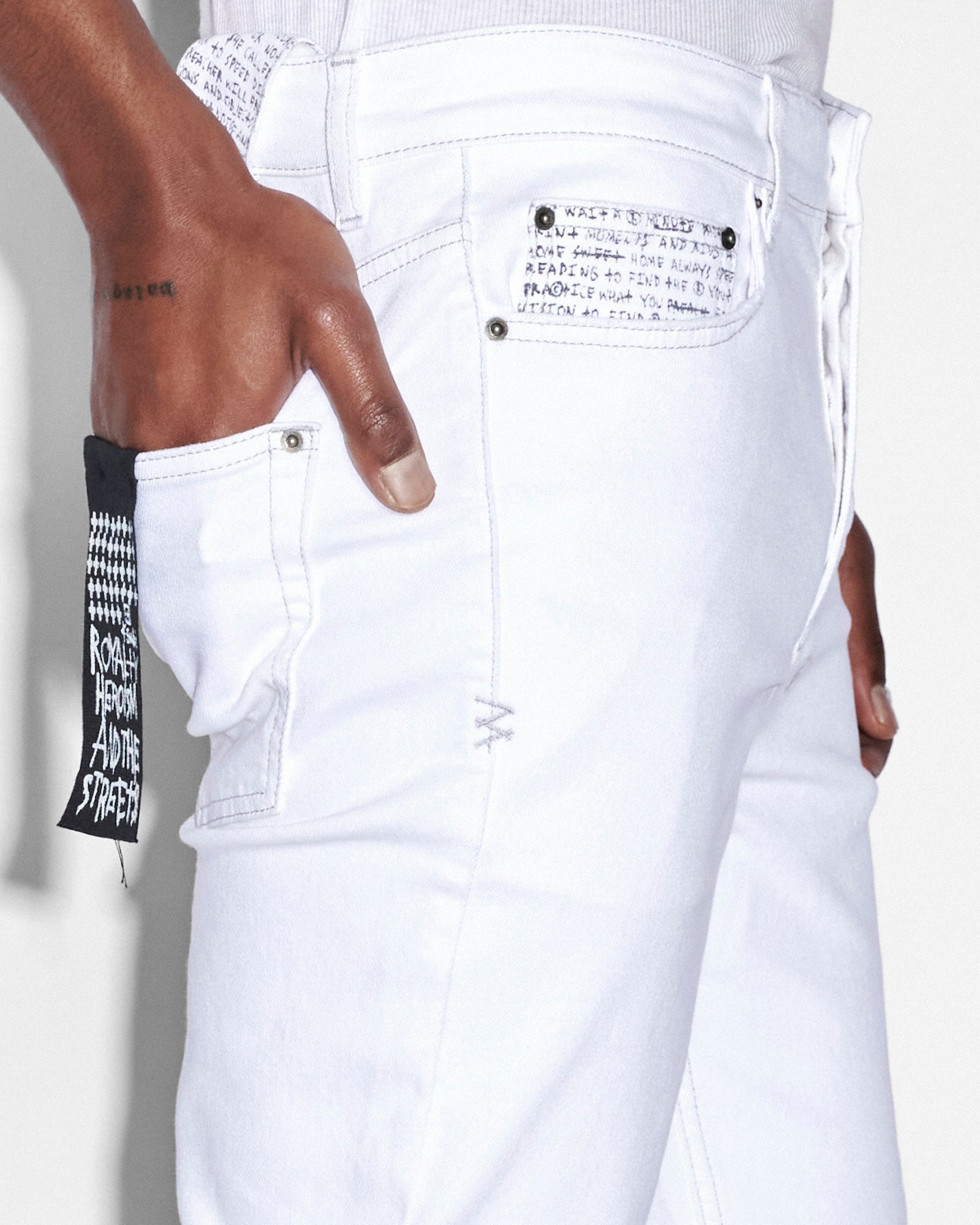 MENS  CHITCH WHITENOISE SLIM DENIM JEANS